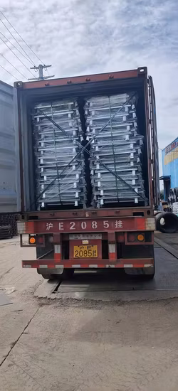Attrezzatura logistica combinata pieghevole galvanizzata della gabbia di rotolamento del vassoio della maglia d'acciaio della scatola d'acciaio di stoccaggio pieghevole del magazzino