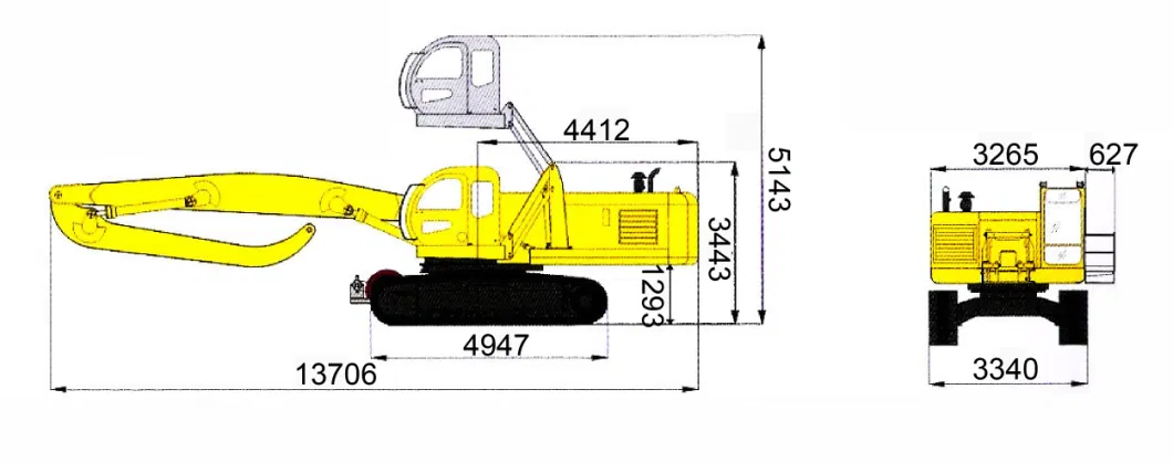 Waste Matel Handling Equipment 50ton Material Hander Excavator for Sale